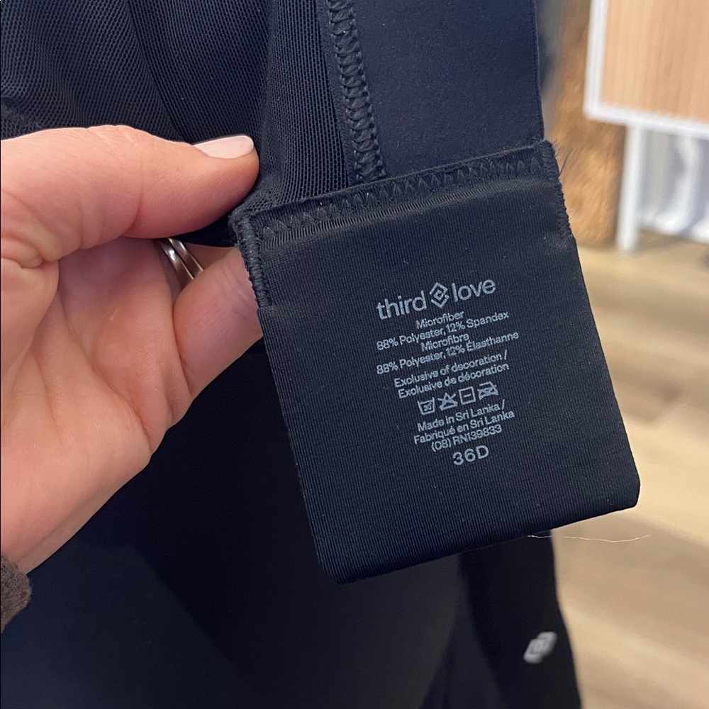 Thirdlove Padded Black Wireless Adjustable Sports… - image 5